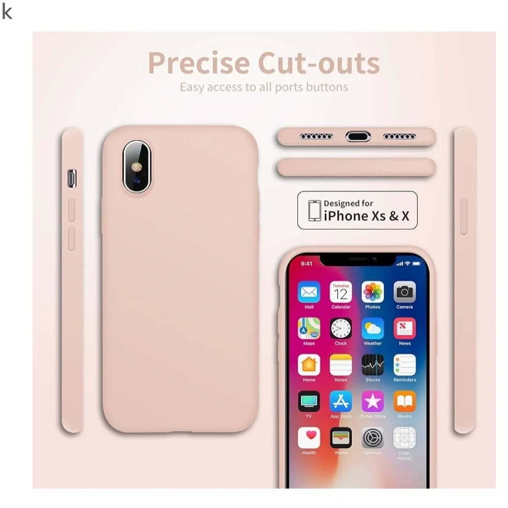 SURPHY Liquid Silicone Case iPhone X Pink Sand